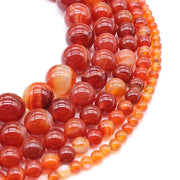 Natural Red Stone Stripes Agates Beads For Jewelry