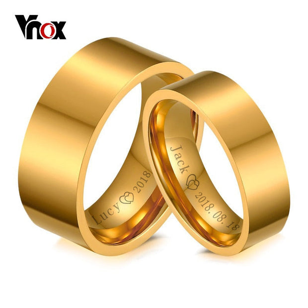 Personalize His and Hers Wedding Ring