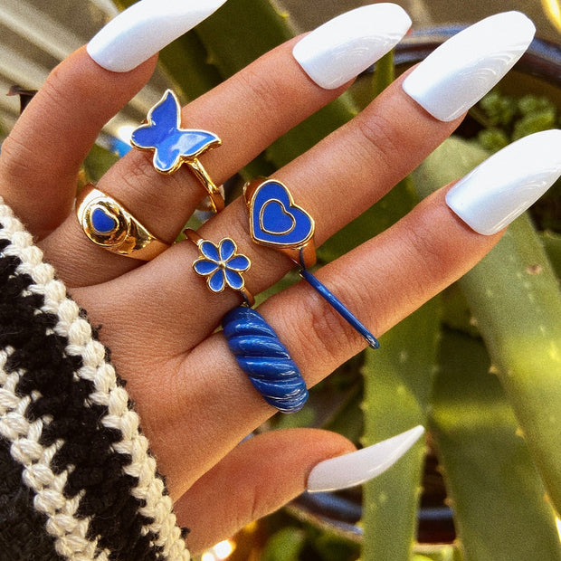 Women Bohemian Ring Set