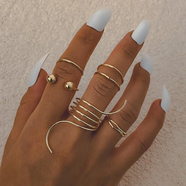 Women Bohemian Ring Set