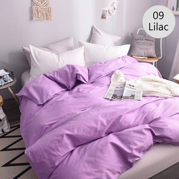 600TC Pure Cotton Luxury Duvet Cover 140x200 Custom Size Bedding King Queen Solid Color Printed 1PCS Duvet Quilt Cover Pink